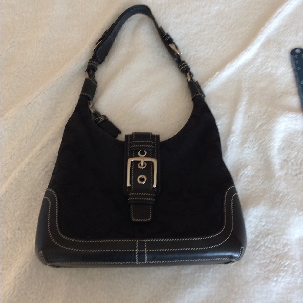 Black classic “C” Coach small shoulder bag